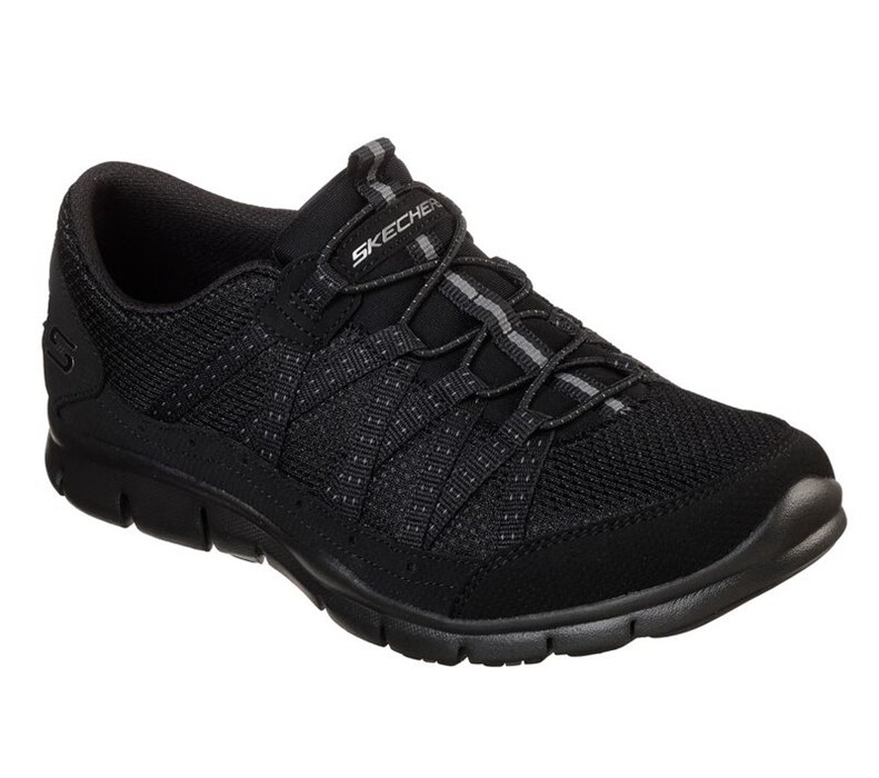 Skechers Dam Svarta Slip On - Gratis - Strolling - Sverige (DQYJT-6408)